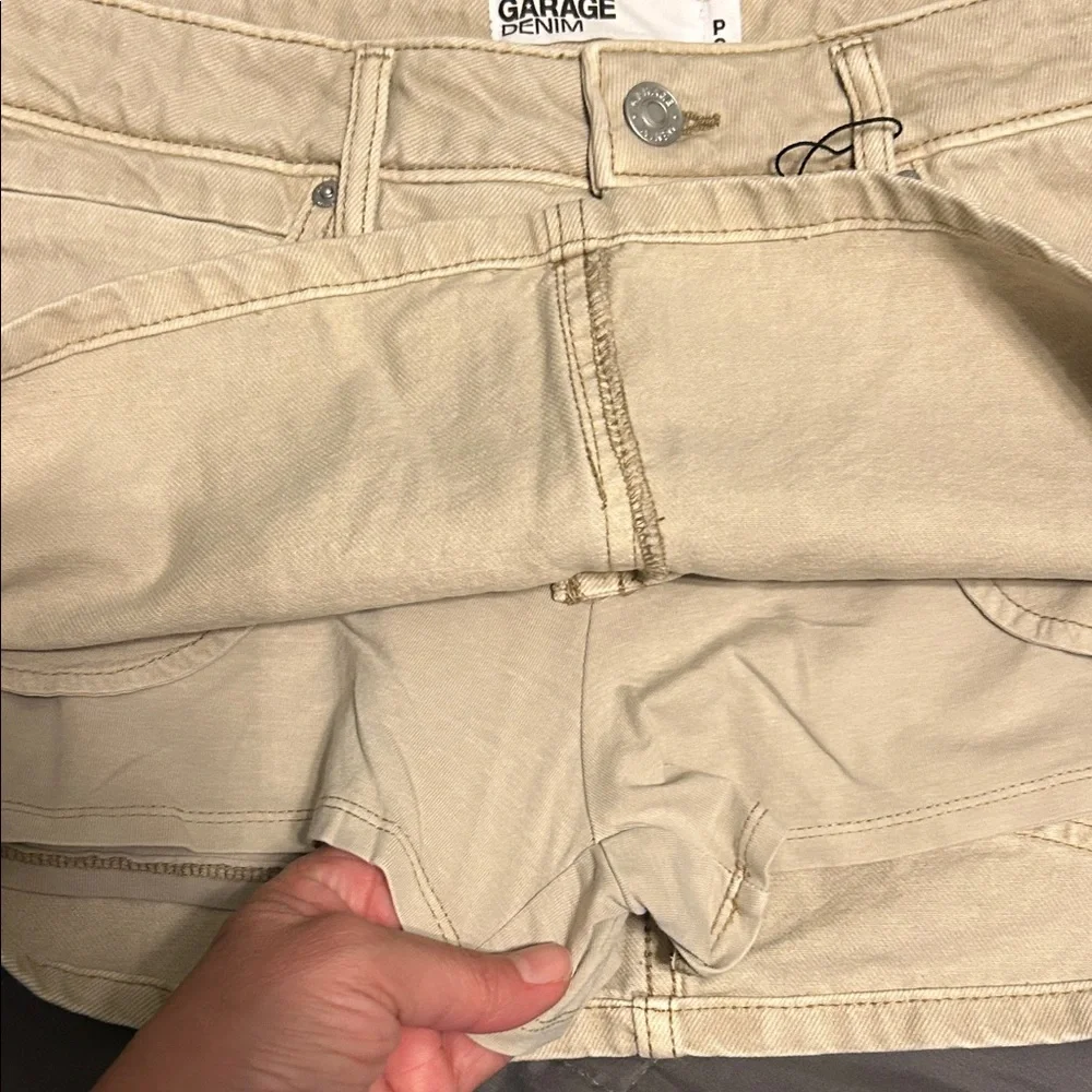 Garage Women's Beige Mini Skirt - Picture 2 of 3